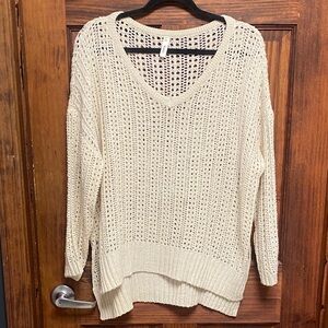 Wishlist Cream Open-Knit Sweater